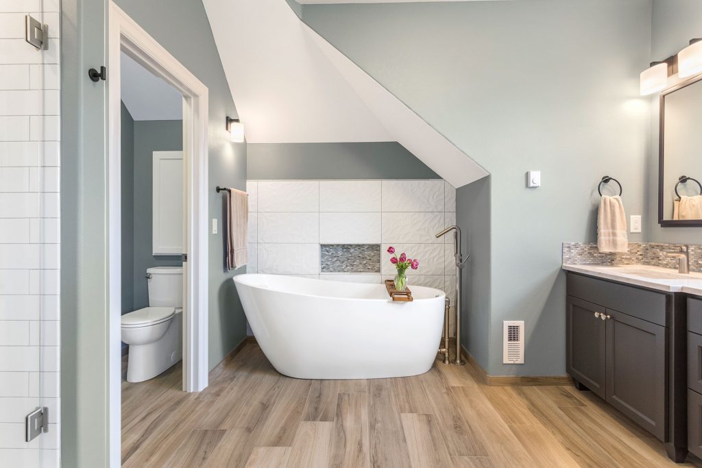 Contemporary Flair Master Suite and Bathroom