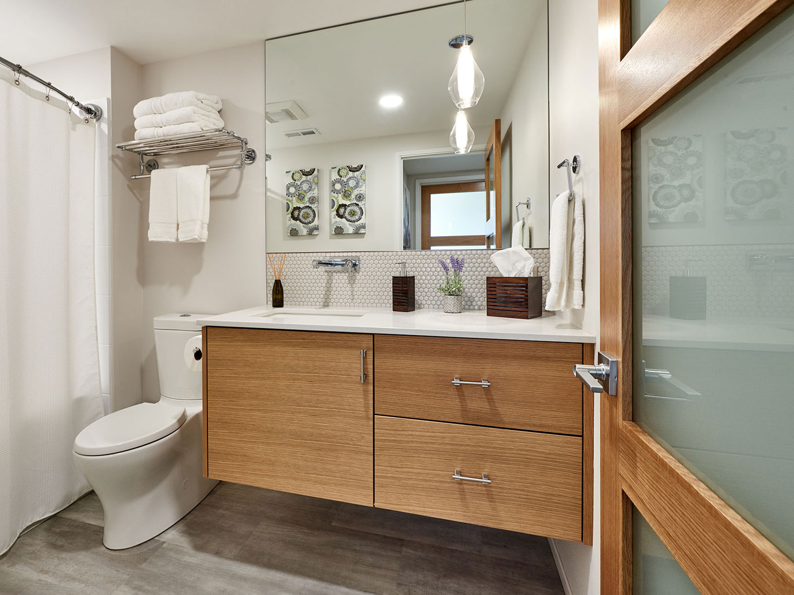 Bathroom remodel. Custom home remodel from Henderer Design + Build + Remodel